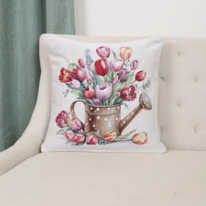 Dvipusė gobeleno pagalvėlė – Tulpių harmonija