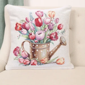Dvipusė gobeleno pagalvėlė – Tulpių harmonija