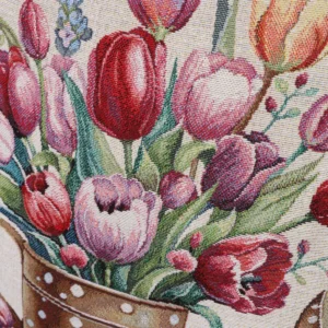 Dvipusė gobeleno pagalvėlė – Tulpių harmonija