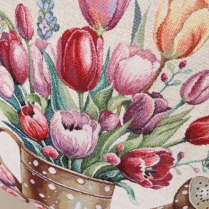 Dvipusė gobeleno pagalvėlė – Tulpių harmonija