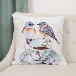 Dvipusė gobeleno pagalvėlė – Pavasario pokalbis