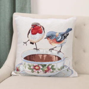 Dvipusė gobeleno pagalvėlė – Rytinis Duetas