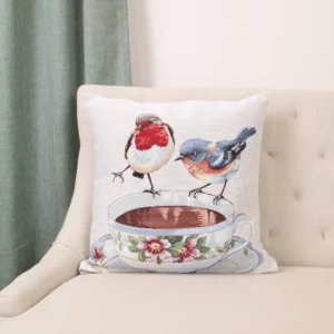 Dvipusė gobeleno pagalvėlė – Rytinis Duetas