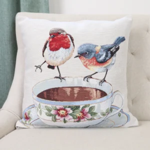 Dvipusė gobeleno pagalvėlė – Rytinis Duetas