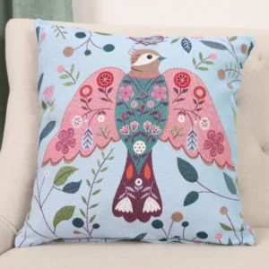 Dvipusė gobeleno pagalvėlė – Miško draugai – Paukštis