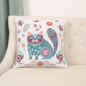 Dvipusė gobeleno pagalvėlė – Miško draugai – Katinas