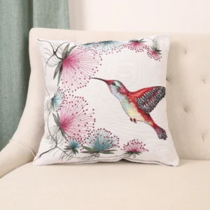 Dvipusė gobeleno pagalvėlė – Kolibrių sodas – Skrydis 1