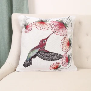 Dvipusė gobeleno pagalvėlė – Kolibrių sodas – Skrydis 2