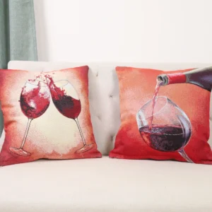 Dvipusė gobeleno pagalvėlė – Taurių duetas