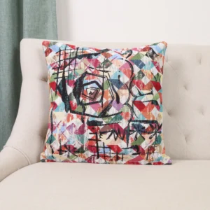 Dvipusė gobeleno pagalvėlė – Spalvų ritmas