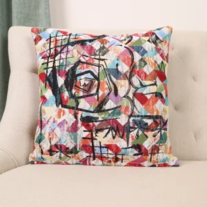 Dvipusė gobeleno pagalvėlė – Spalvų ritmas