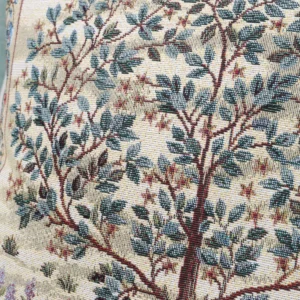 Dvipusė gobeleno pagalvėlė – Baroko gėlės (šviesi)