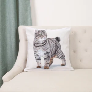 Dvipusė gobeleno pagalvėlė – Amerikos bobteilas