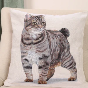 Dvipusė gobeleno pagalvėlė – Amerikos bobteilas