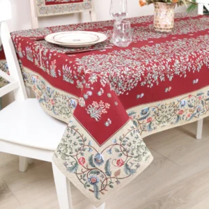 Staltiesė - Baroko gėlės (bordo)