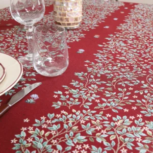 Staltiesė - Baroko gėlės (bordo)