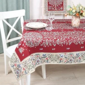 Staltiesė - Baroko gėlės (bordo)