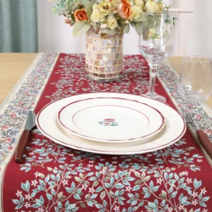 Stalo takelis - Baroko gėlės (bordo)