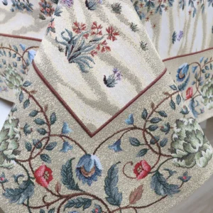 Staltiesė - Baroko gėlės (šviesi)