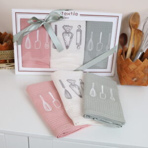 Virtuvinių rankšluosčių komplektas su dėžute - Virtuvė