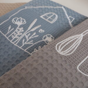 Virtuvinių rankšluosčių komplektas su dėžute - Namai