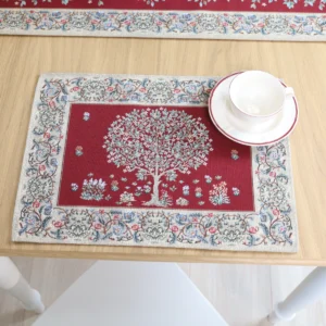 Servetėlės - Baroko gėlės (bordo)