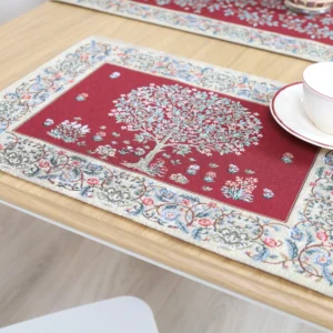 Servetėlės - Baroko gėlės (bordo)