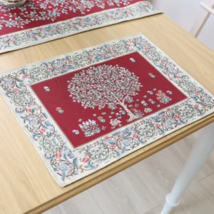 Servetėlės - Baroko gėlės (bordo)