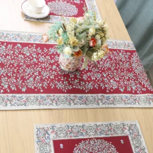 Servetėlės - Baroko gėlės (bordo)