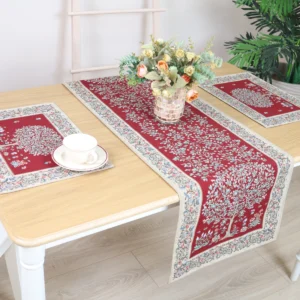 Servetėlės - Baroko gėlės (bordo)