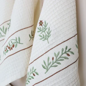 Virtuvinių rankšluosčių komplektas su dėžute - Eukaliptas