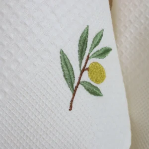 Virtuvinių rankšluosčių komplektas su dėžute - Alyvuogės