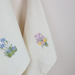 Virtuvinių rankšluosčių komplektas su dėžute - Pavasario gėlės