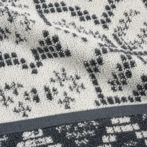 Pilkas lininis rankšluostis - Tautiški ornamentai